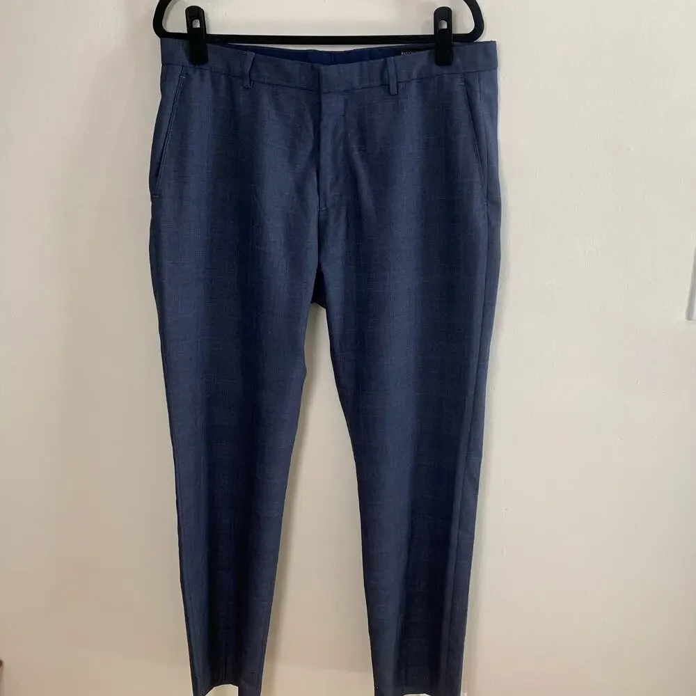 Banana Republic Tailored Slim Fit Blue Sport Coat Blazer 44R & Pants 34x32 Suit